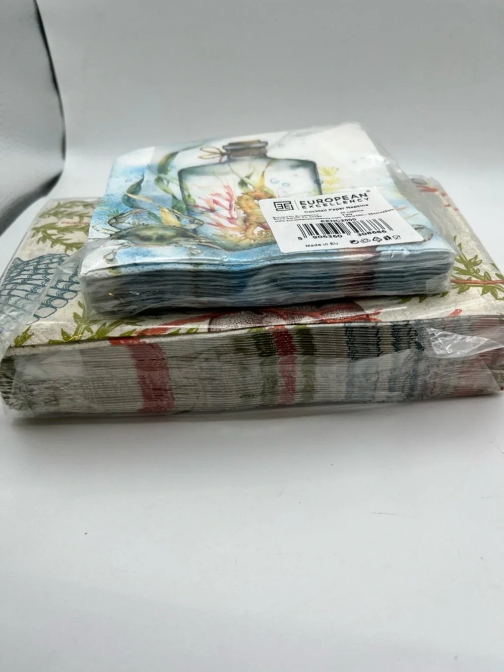 Beach Themed Paper Napkins Two Partial Packs please read description.